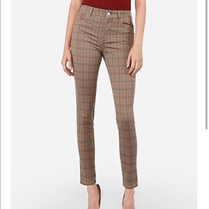 Express Ankle Legging High Rise, Plaid Pants